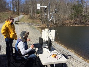 Deployment of sensor gateway cyberinfrastructure at the Falling Creek Reservoir in Roanoke, VA.